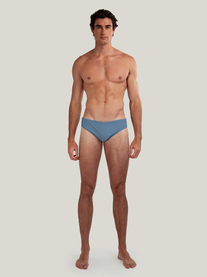 Ribbed Dune Brief Pewter