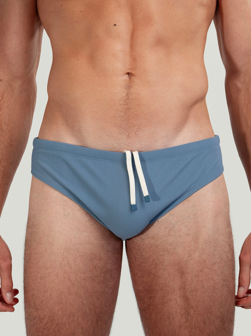 Ribbed Dune Brief Pewter