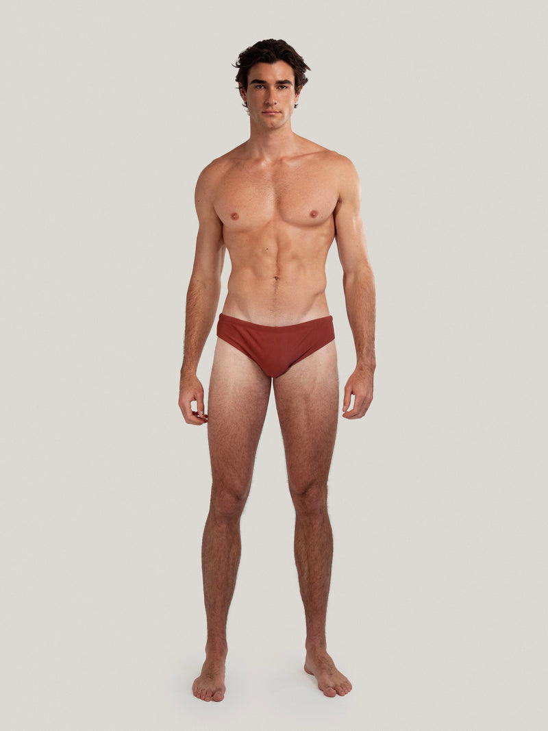 Ribbed Dune Brief Rust