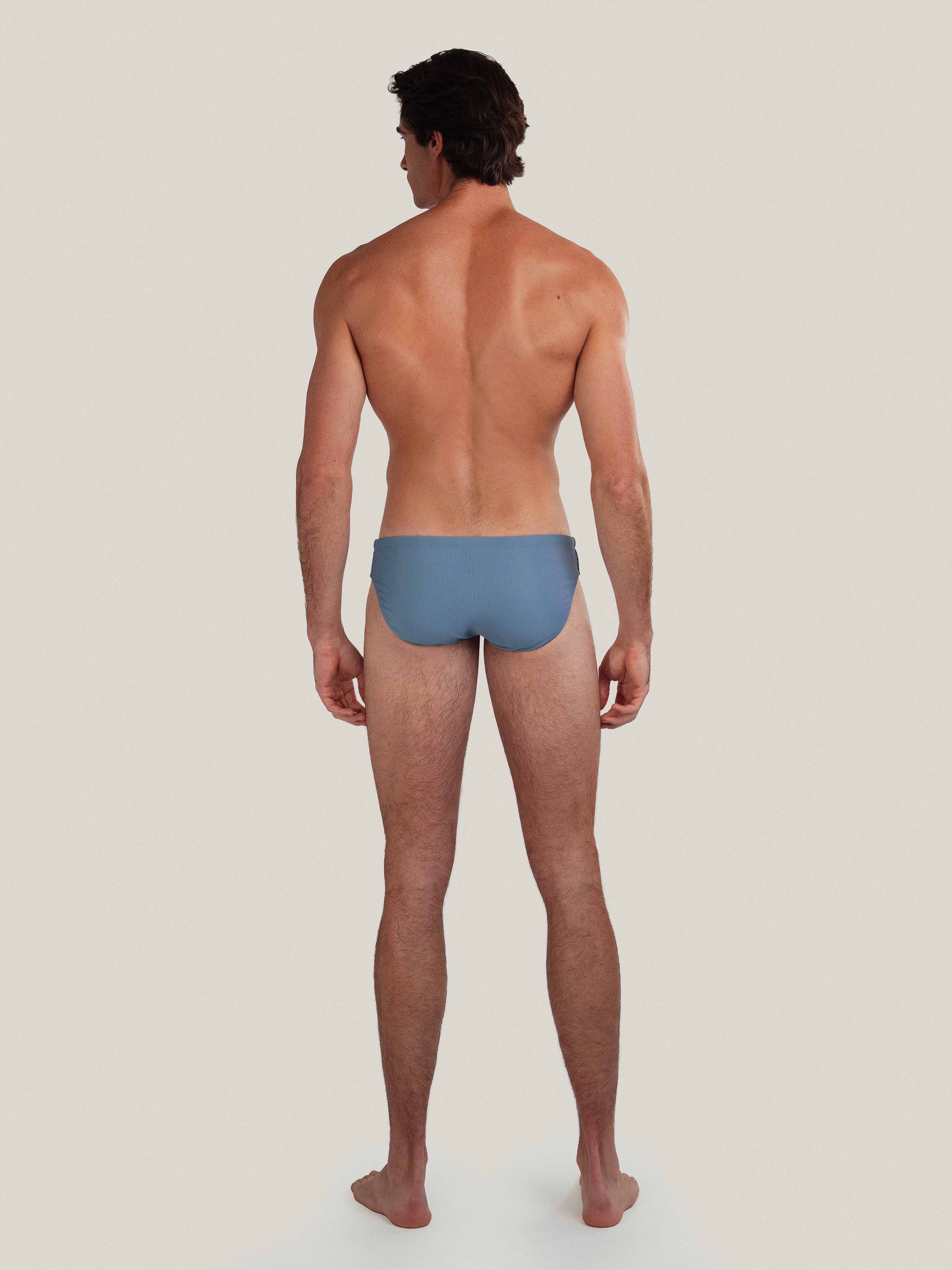 Ribbed Dune Brief Pewter