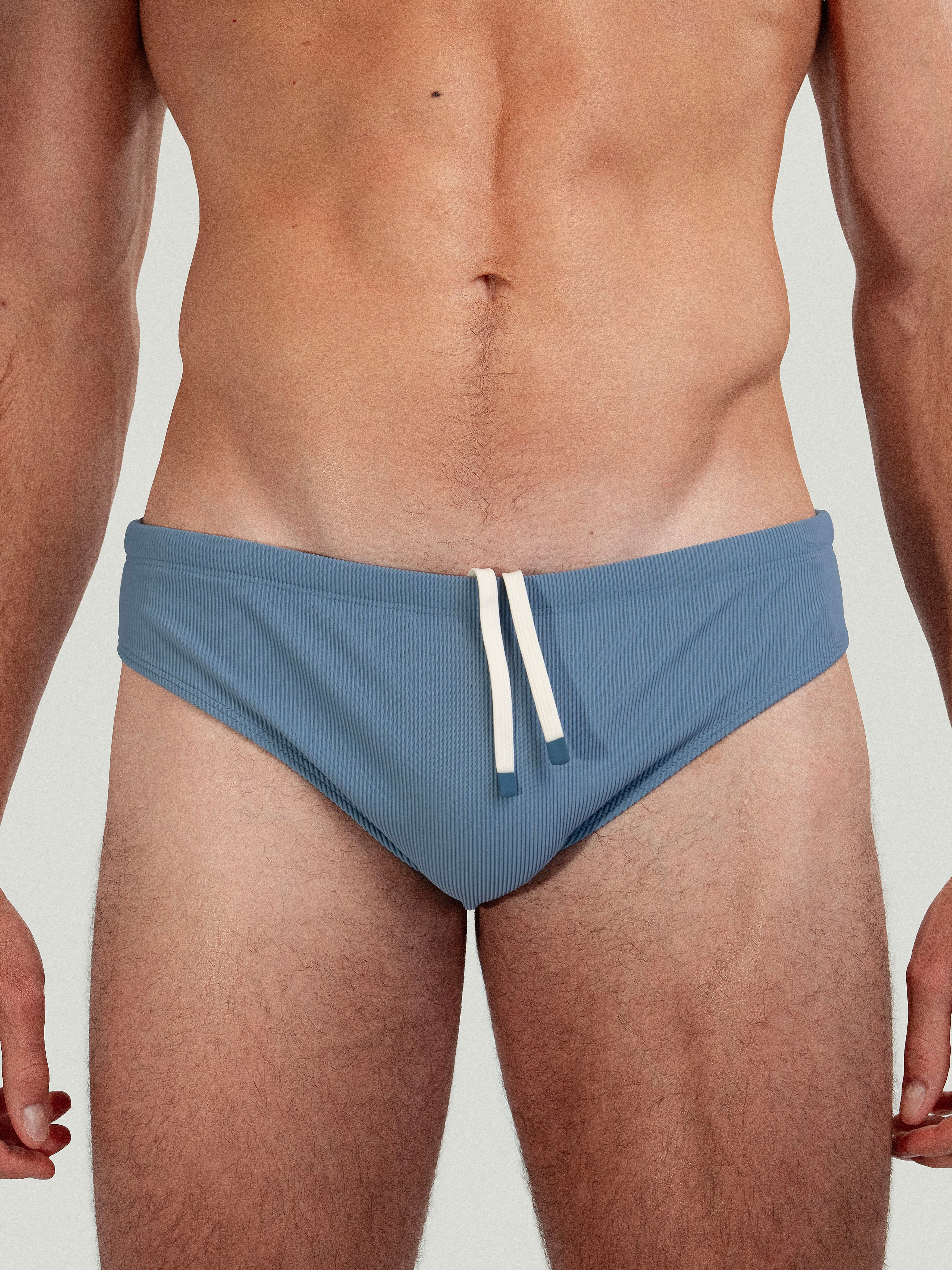 Ribbed Dune Brief Pewter