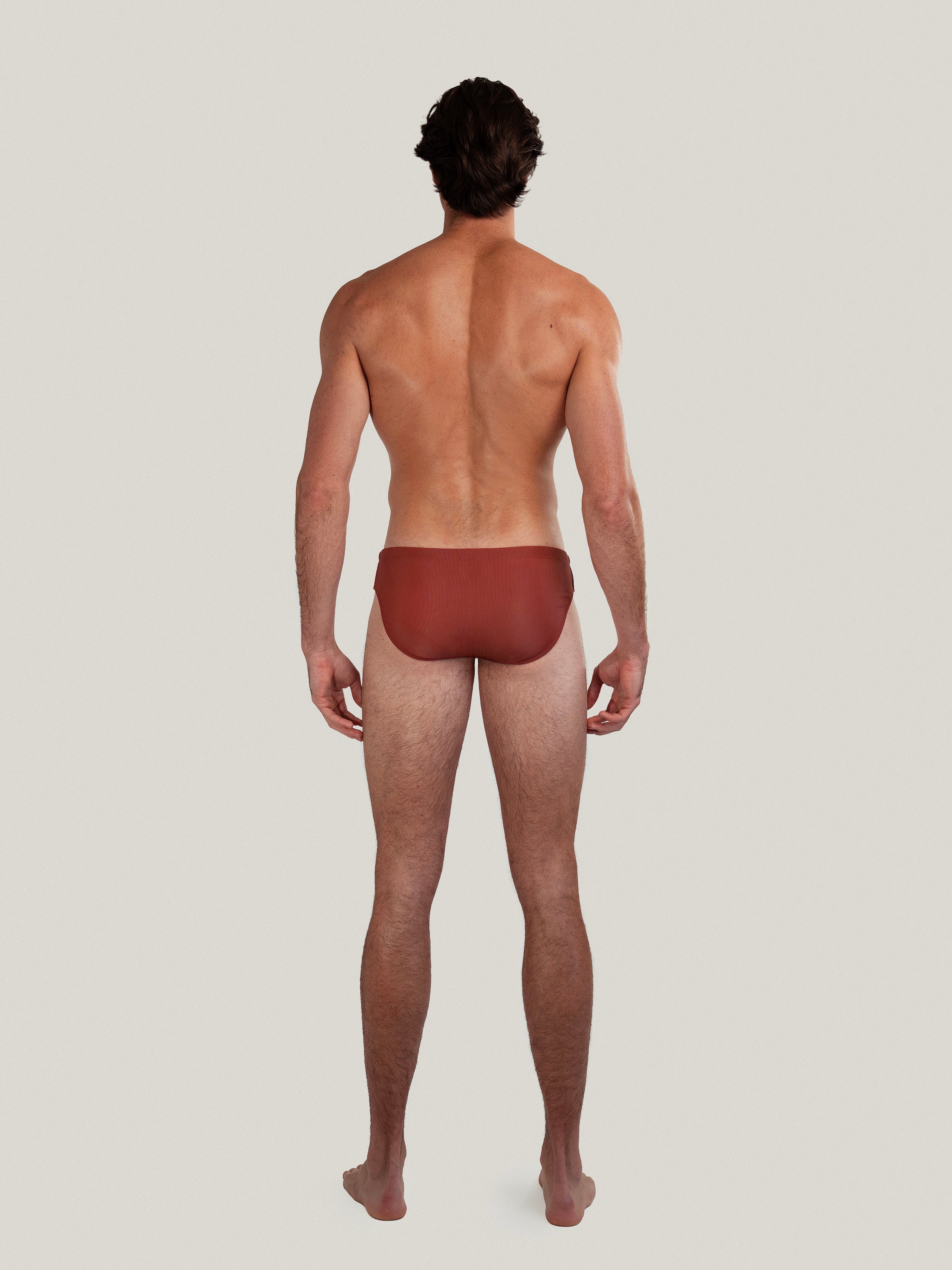 Ribbed Dune Brief Rust