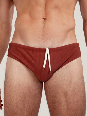 Ribbed Dune Brief Rust