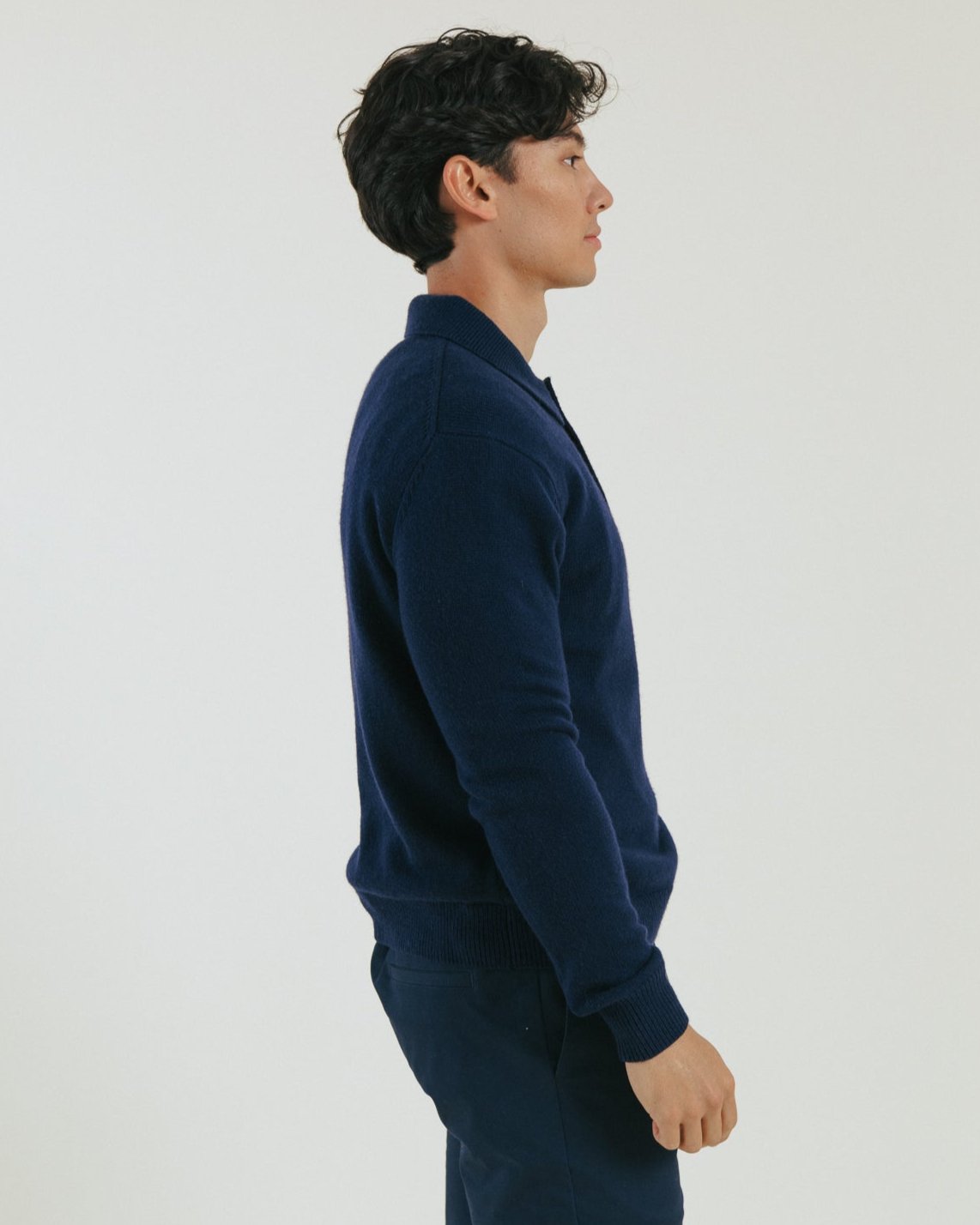 Meadow Knit Polo in Midnight