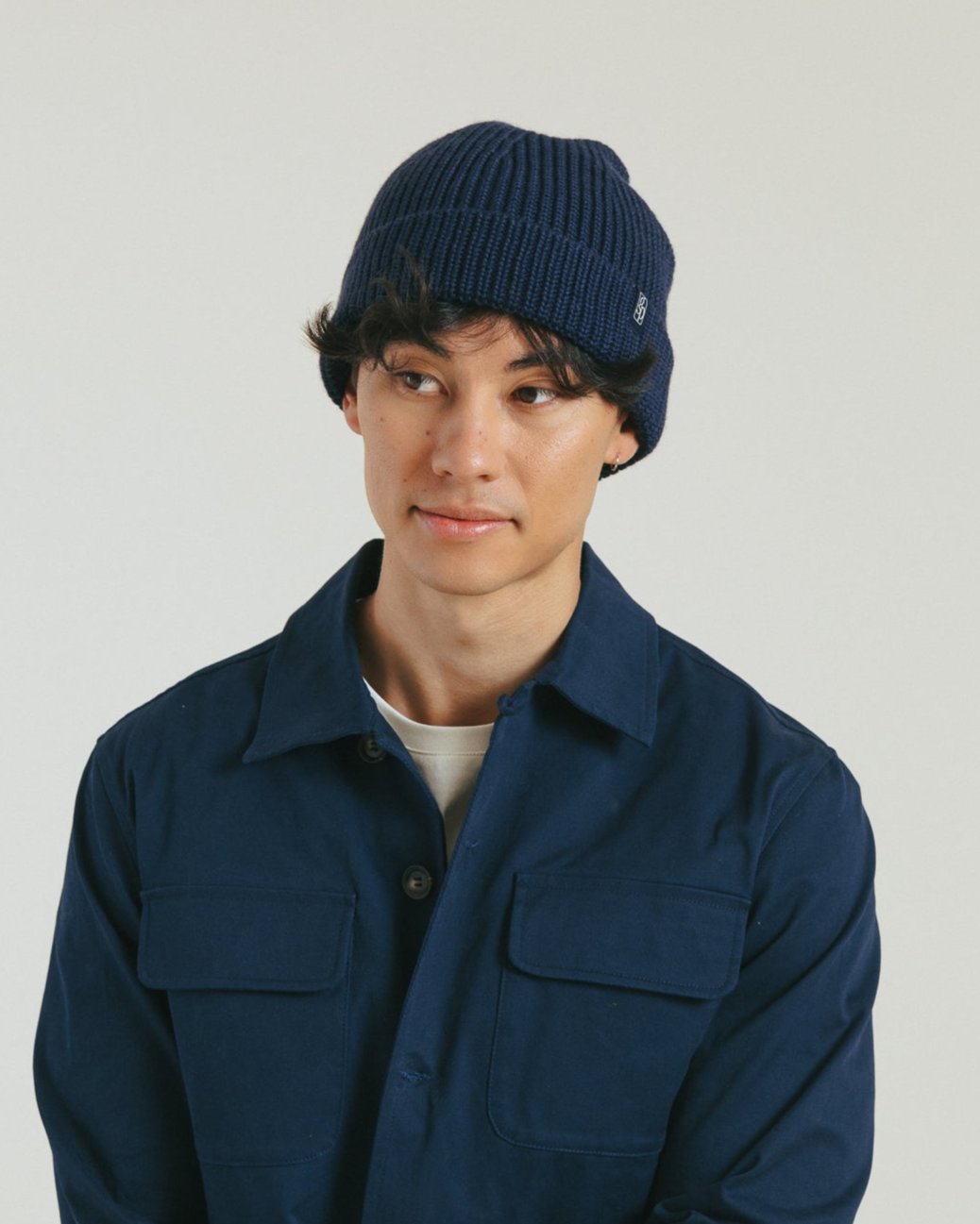 Bow Beanie in Midnight