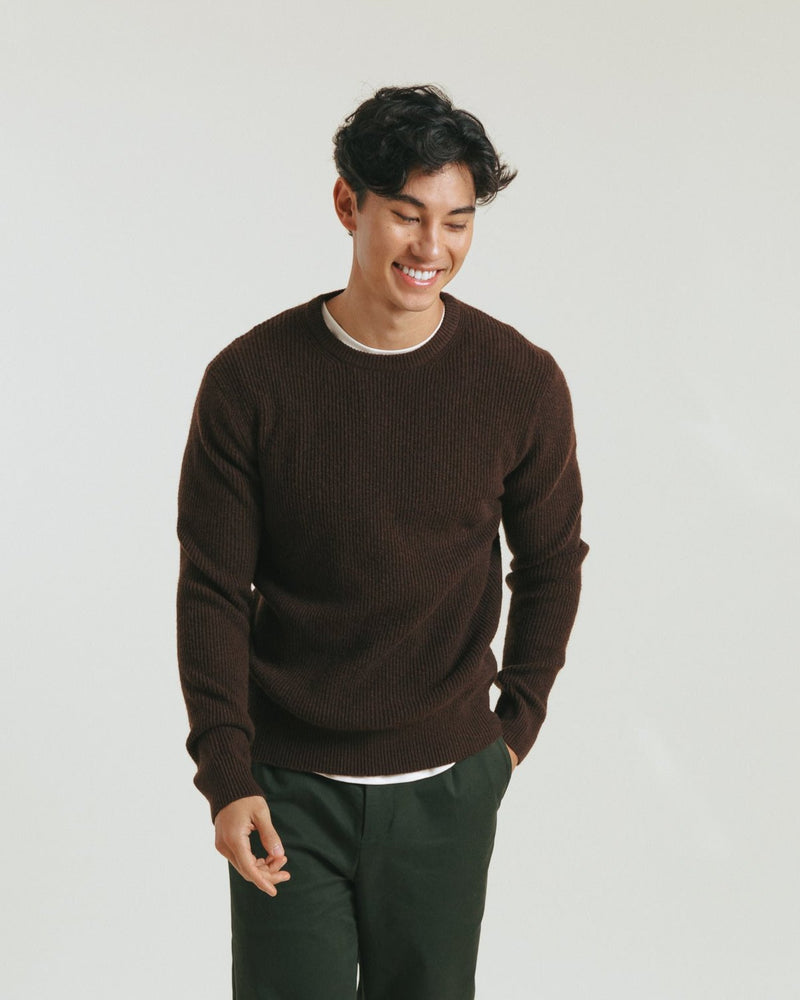 Carousel Crew Sweater in Bark
