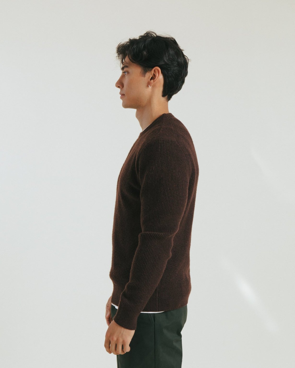 Carousel Crew Sweater in Bark