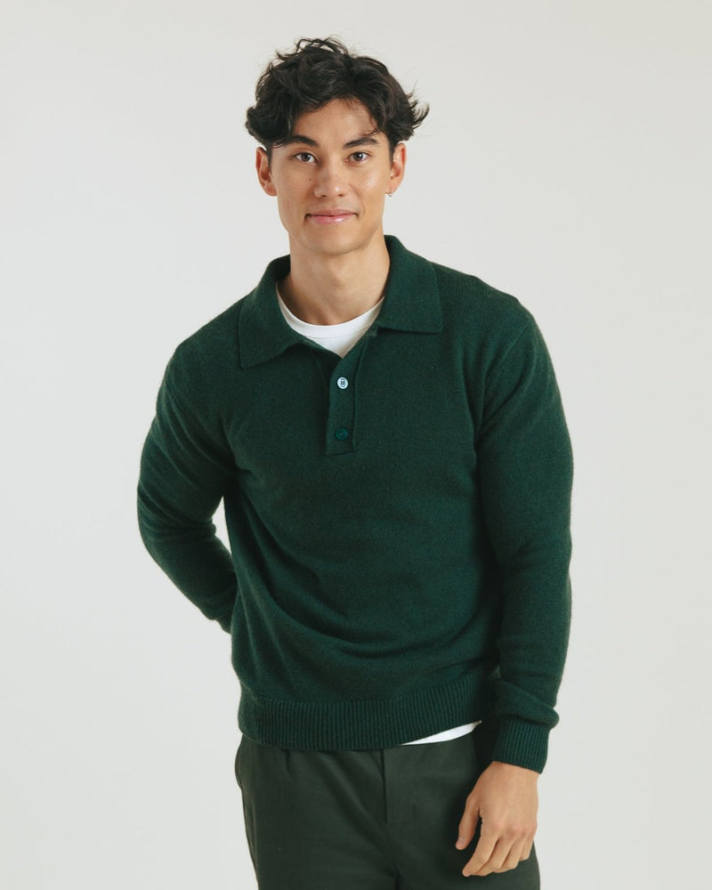 Meadow Knit Polo in Thicket